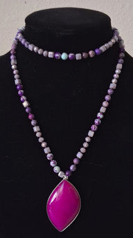 Necklace, Purple Agate