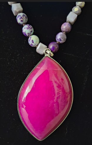 Necklace, Purple Agate