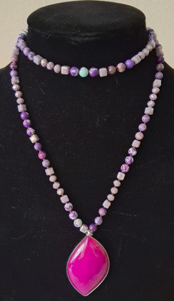 Necklace, Purple Agate