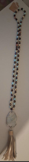 Amazonite bead necklace