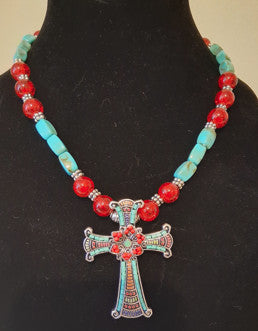 Necklace, Red Aventurine BEads