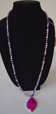 Necklace, Purple  Agate